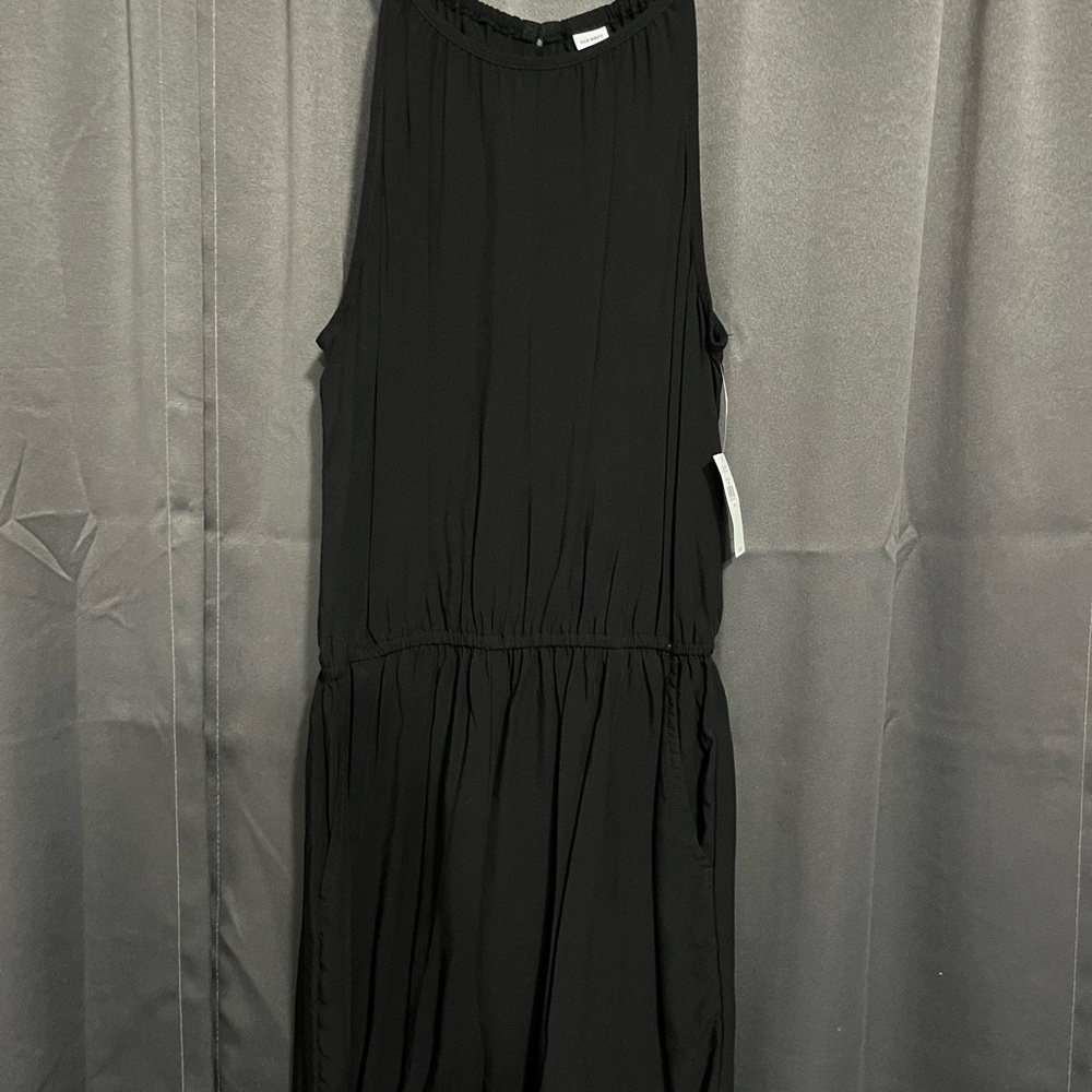 Old Navy Black Sleeveless Midi Romper